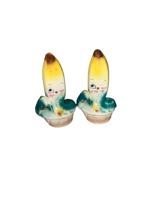 Other - Vintage anthropomorphic banana salt and pepper shakers